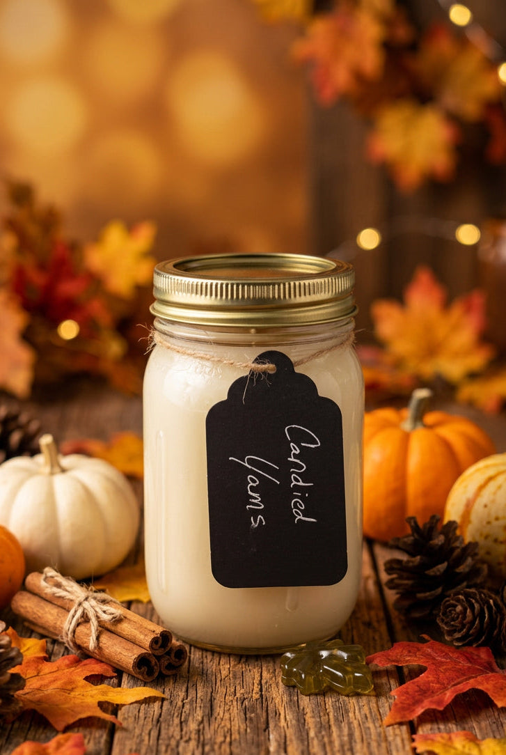 16 oz candied yams soy wax candle