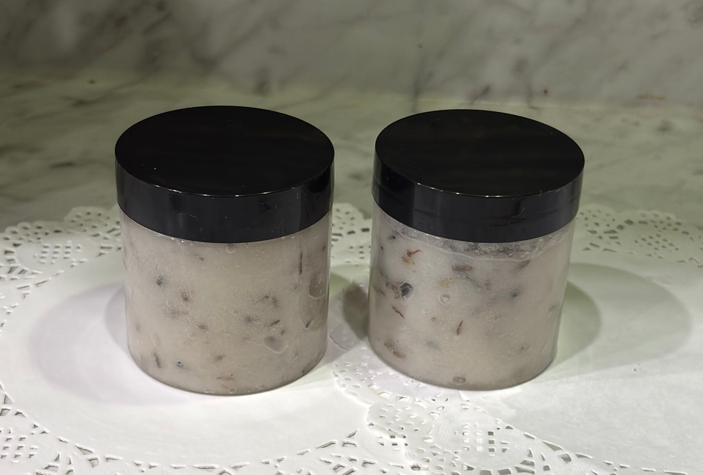Lavender Scented with Lavender Buds Mango Butter Body Scrub: 4 ounces