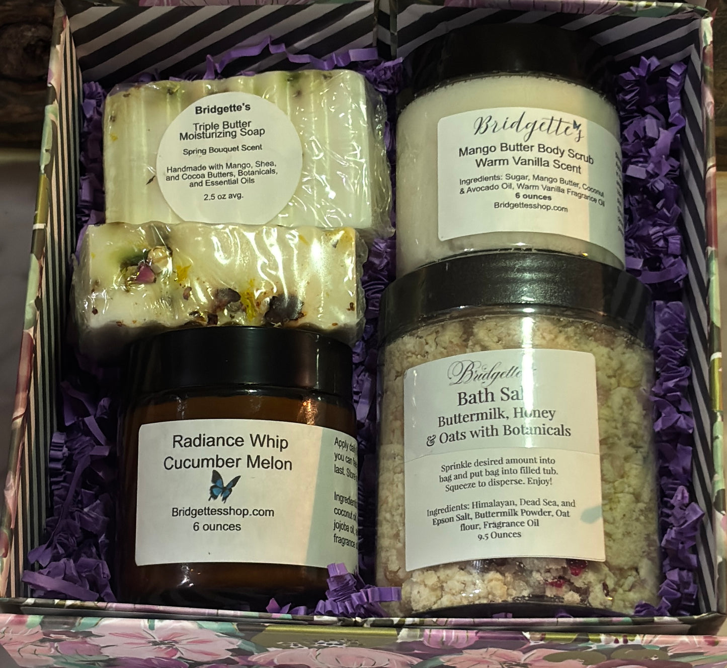 The Ultimate Gift Set-Purple Pamper Flower Box