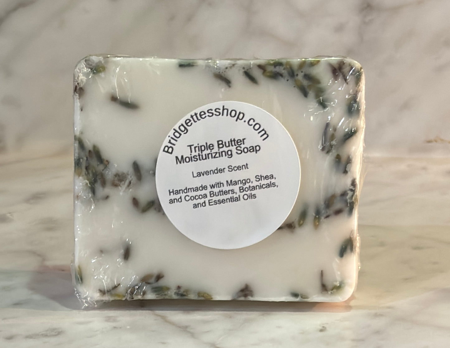 Lavender Scented Triple Butter Shea Cocoa & Mango Moisturizing Soap- 3 Bar Set