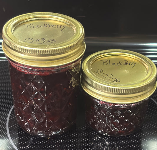 Blackberry Jam Homemade and Chunky