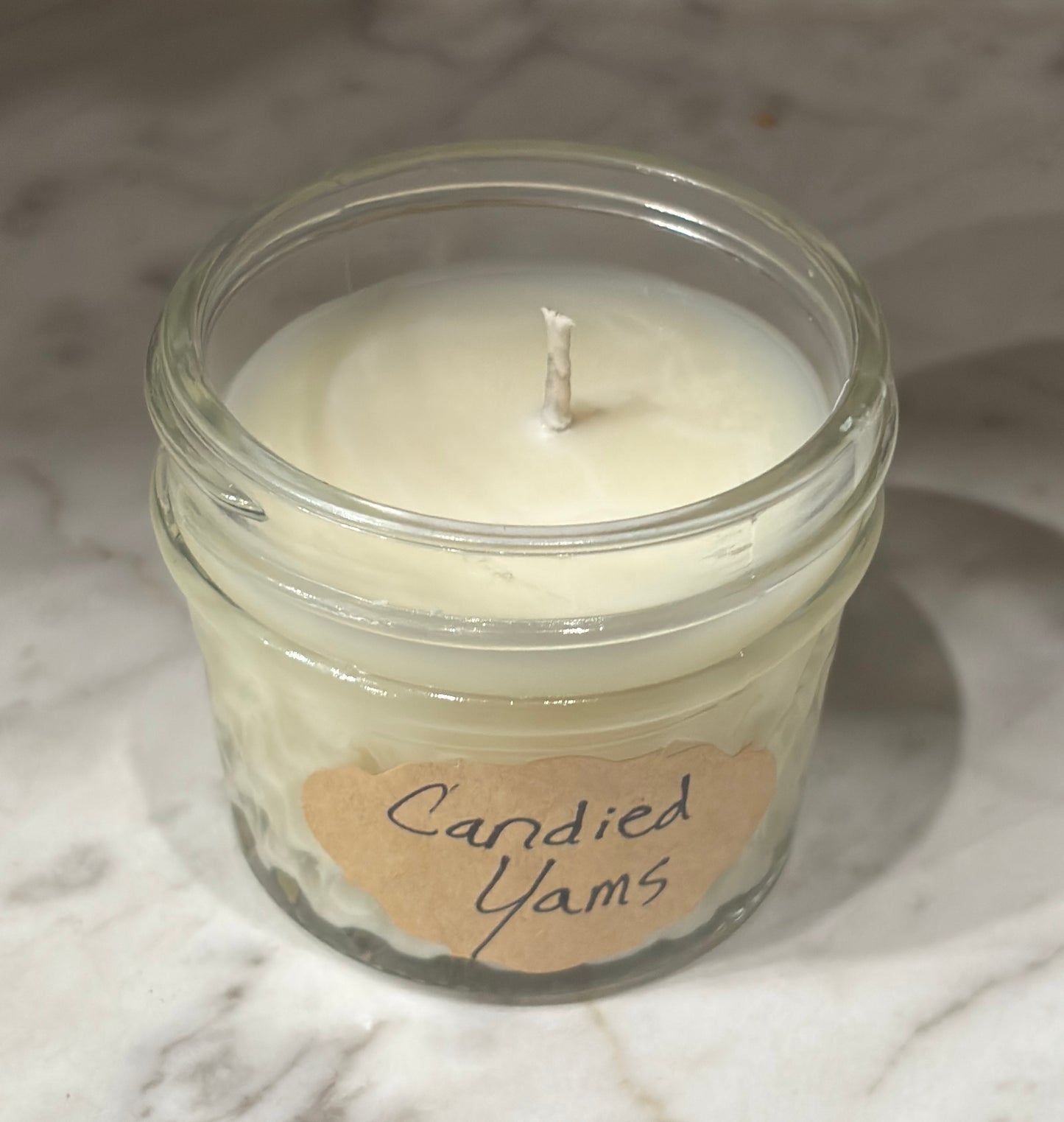 Candied Yams (Holiday Scented) 100% Soy Wax Candle Glass Jar