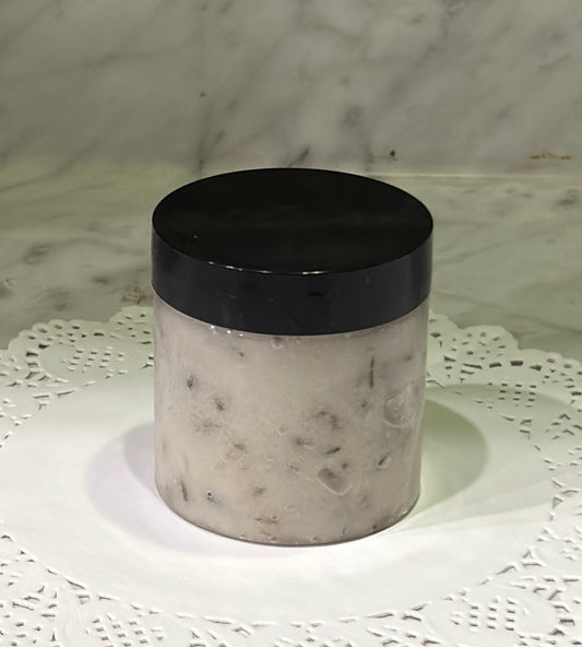 Lavender Scented with Lavender Buds Mango Butter Body Scrub: 4 ounces