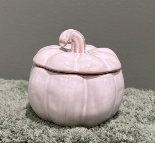 Pumpkin Apple Butter Scented Soy Wax Candle in White Pumpkin Container 7 oz.