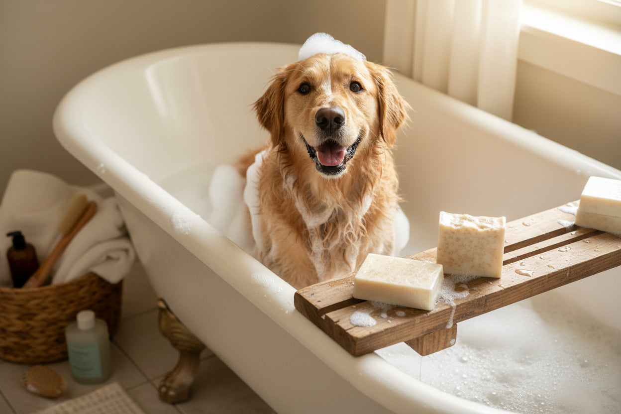 Oatmeal Honey Goat Milk Dog Shampoo Bars