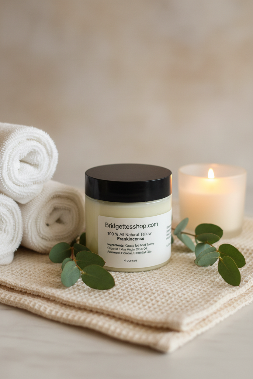 Frankincense Scented *Anti-Aging* Whipped Grass Fed Tallow Balm Moisturizer Cream