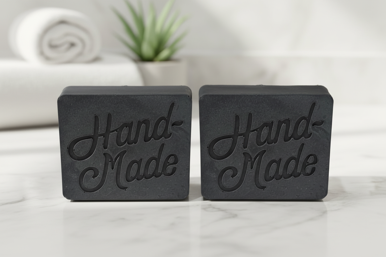Clay & Charcoal Goat Milk Bar Soap Scented with Teakwood and Mahogany
