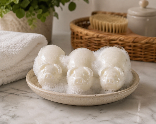 Triple Butter Moisturizing Soap Unscented Kids Fun Shaped Soap 3 Little Pigs 12 Small Bars
