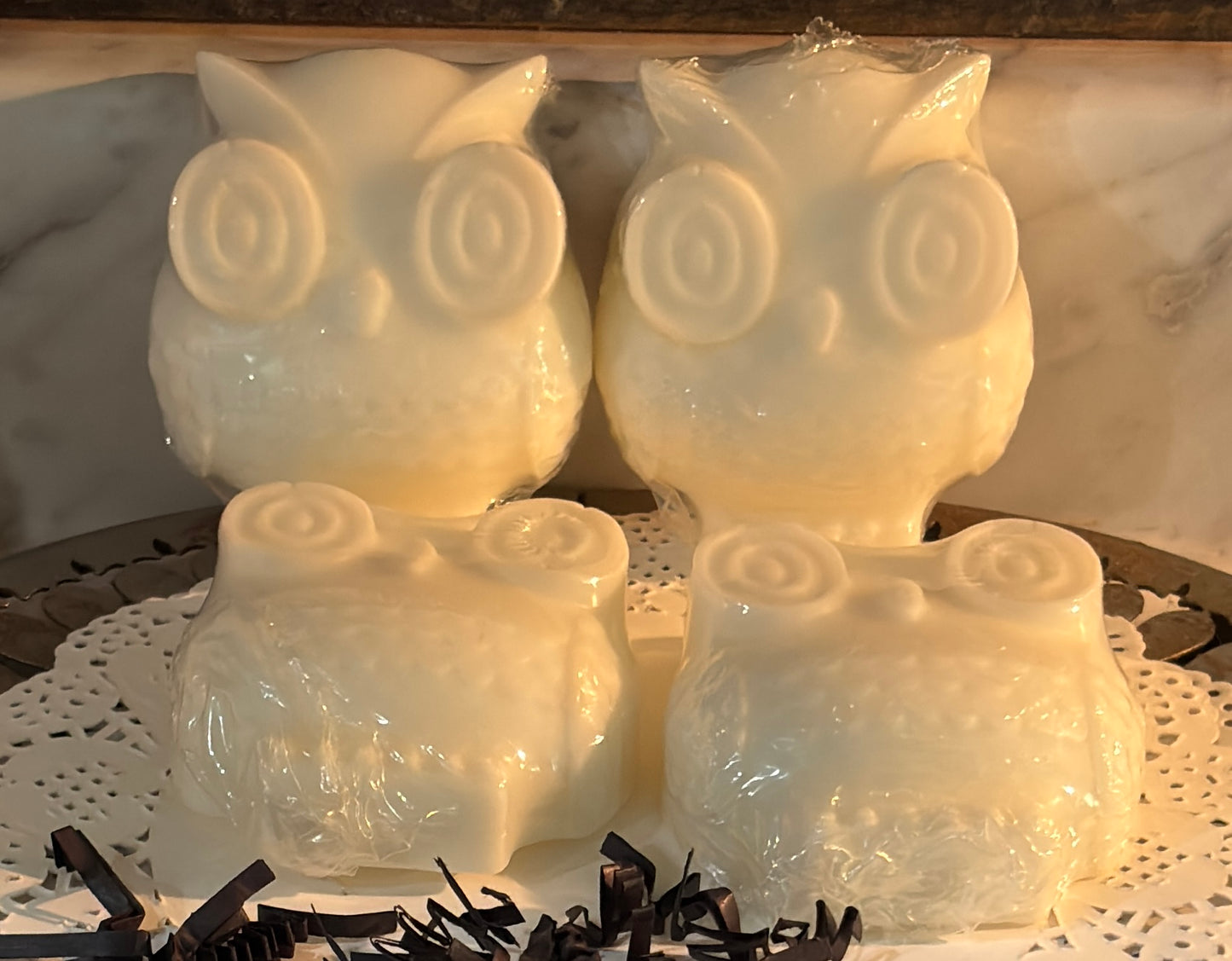 Goat Milk Shea Butter Bar Soap Owl Shaped Unscented 2 Pack