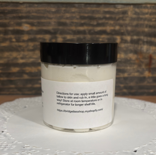 Calming Lavender Scented Whipped Grass Fed Tallow Balm Moisturizing Cream