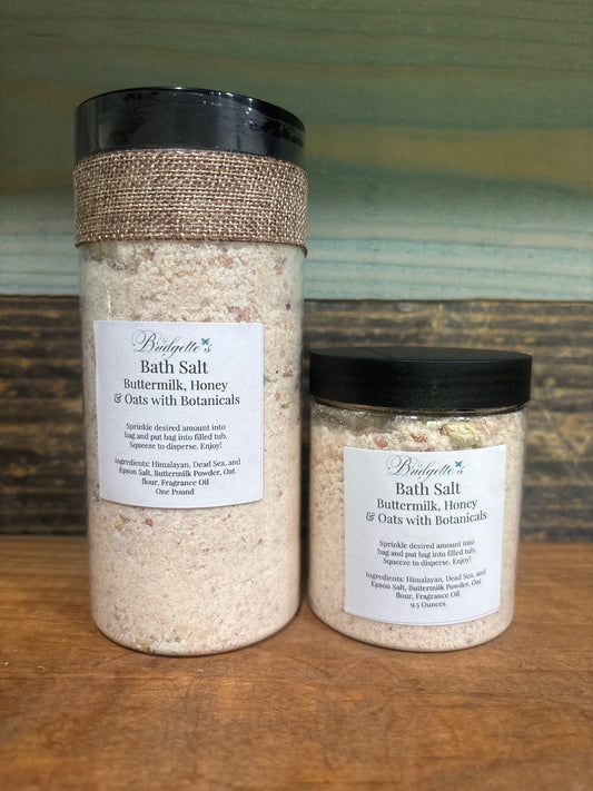 Bath Salts: Buttermilk, Honey & Oats with Botanicals
