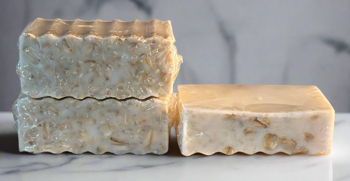 Goat Milk and Shea Butter Bar Soap with Raw Honey and Oats *Exfoliating*