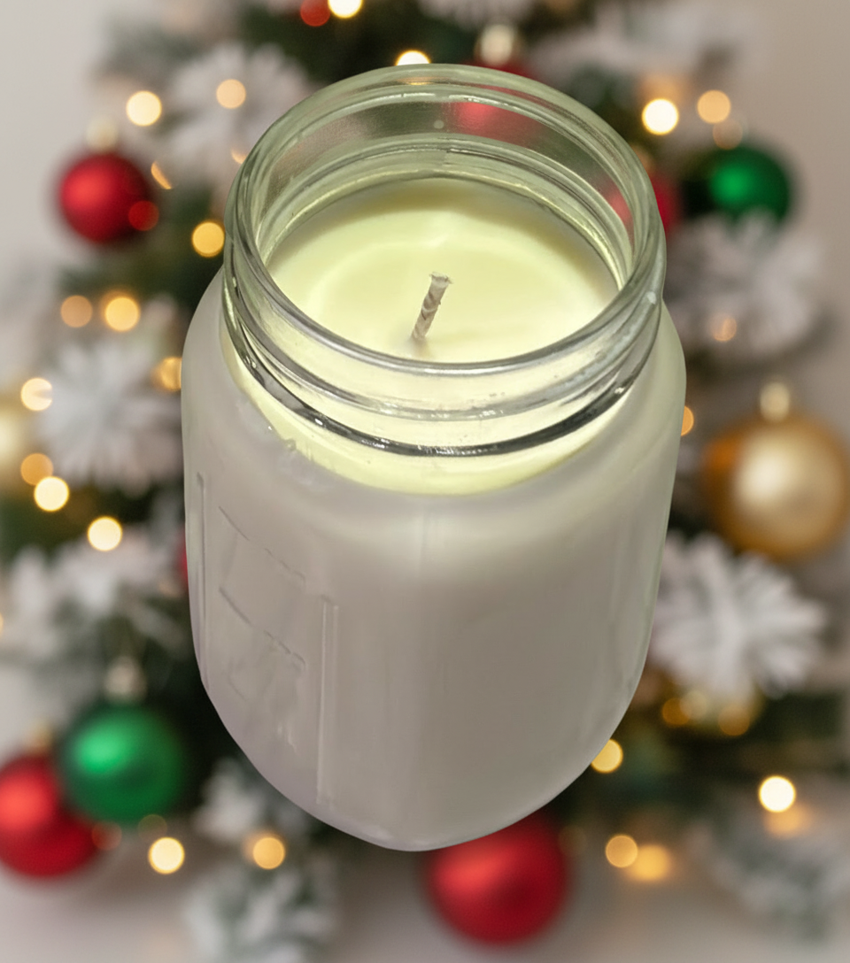 Christmas Holiday Scented Soy Wax Jar Candle 16 0z