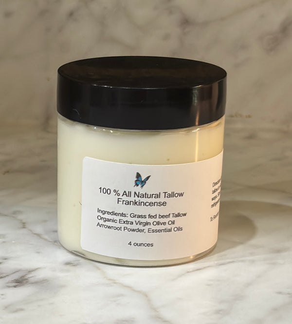 Frankincense Scented *Anti-Aging*  Whipped Grass Fed Tallow Balm Moisturizer Cream
