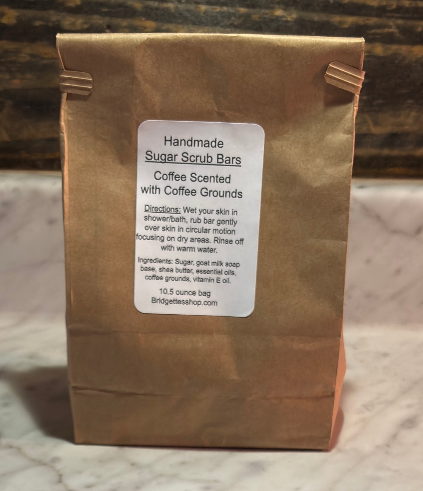 Sugar Scrub Bars 6 Pack Coffee Scented with Shea Butter & Coffee Grounds