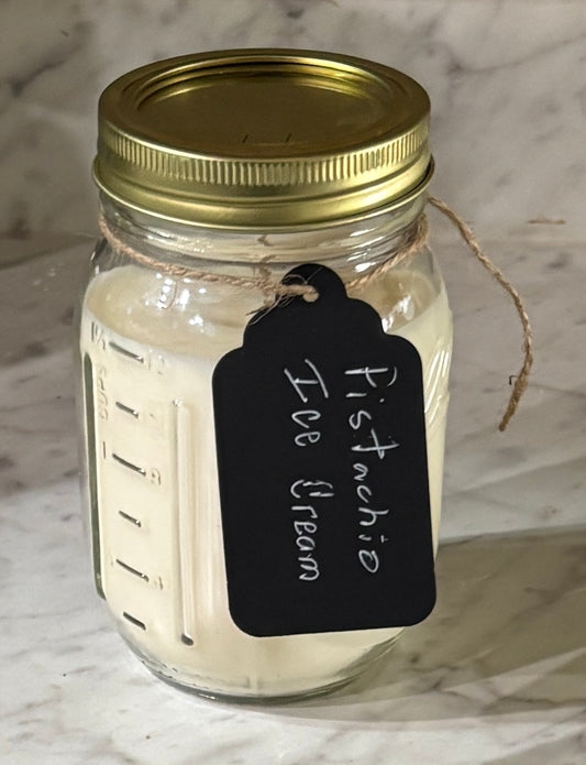 Pistachio Ice Cream Soy Wax Candle 16 oz Jar