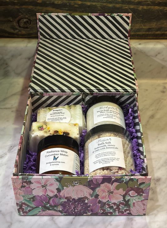 The Ultimate Gift Set-Purple Pamper Flower Box