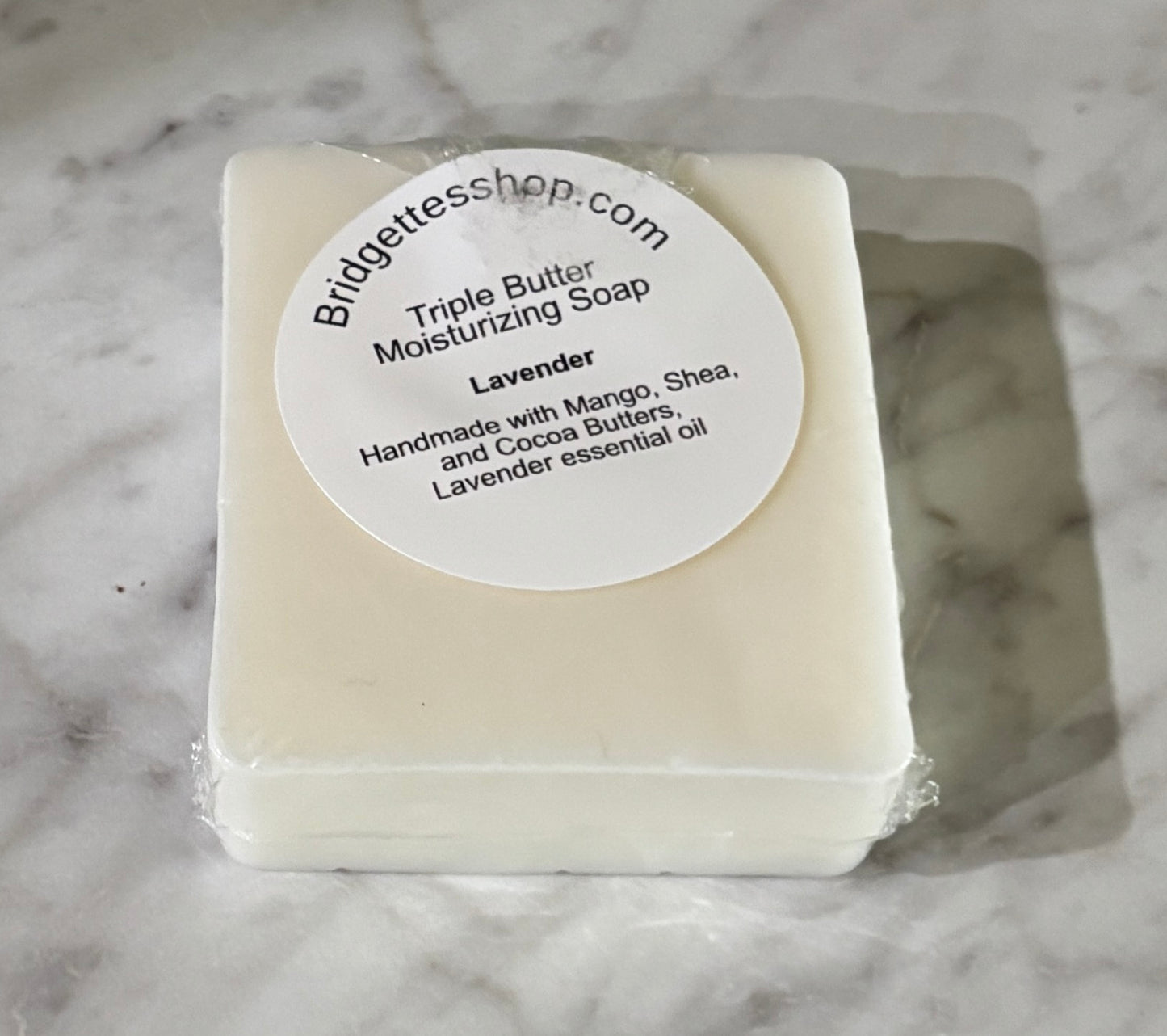 Lavender Scented Triple Butter Moisturizing Soap 3 Pack Medium Sized Bars 10 ounces