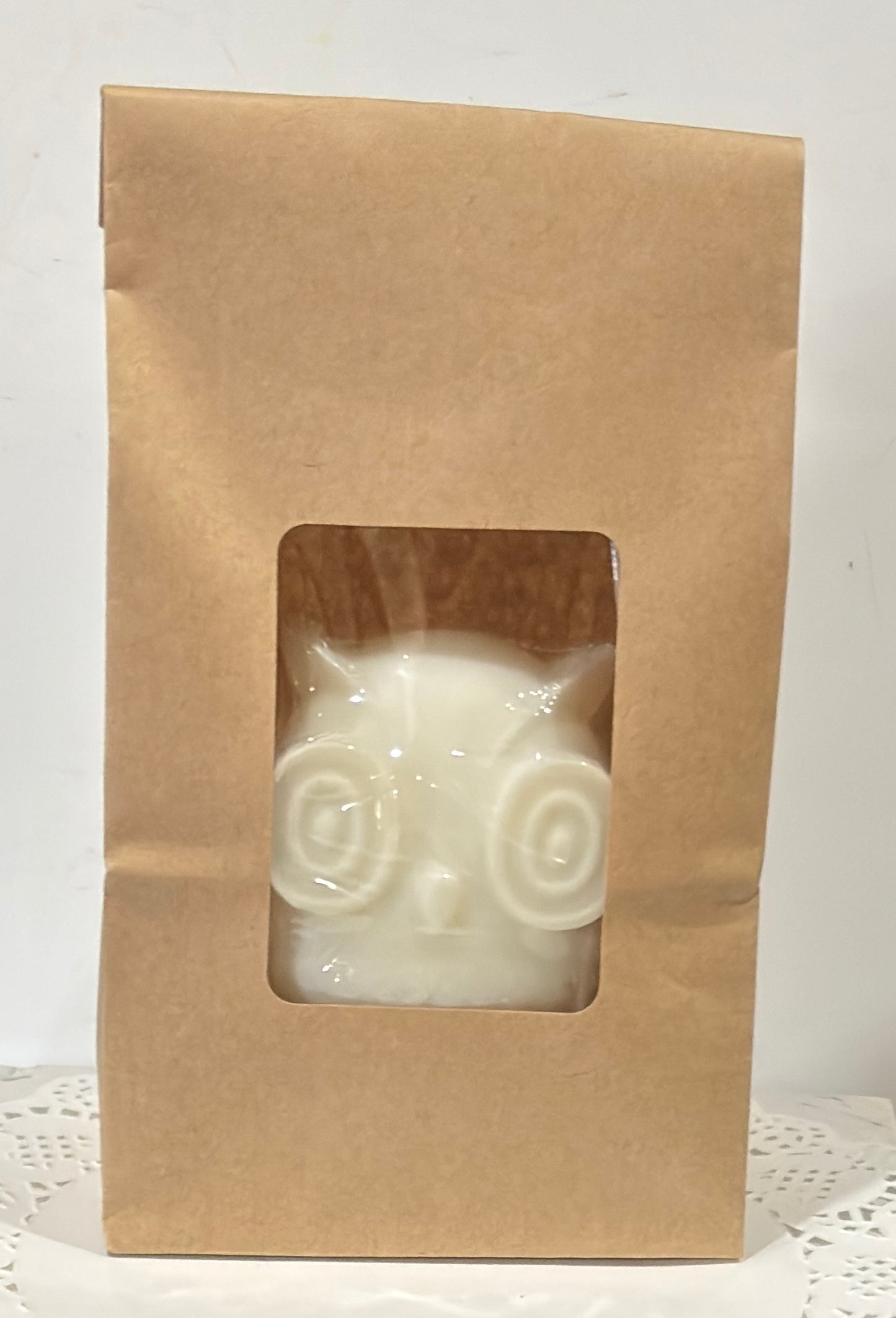 Goat Milk Shea Butter Bar Soap Owl Shaped Unscented 2 Pack