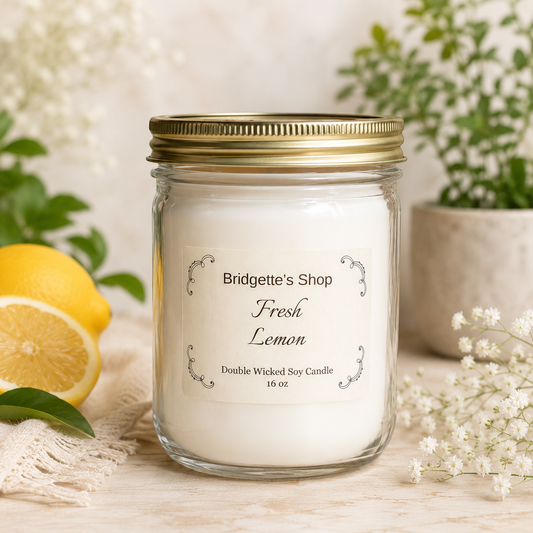 Fresh Lemon Double -Wick Soy Candle