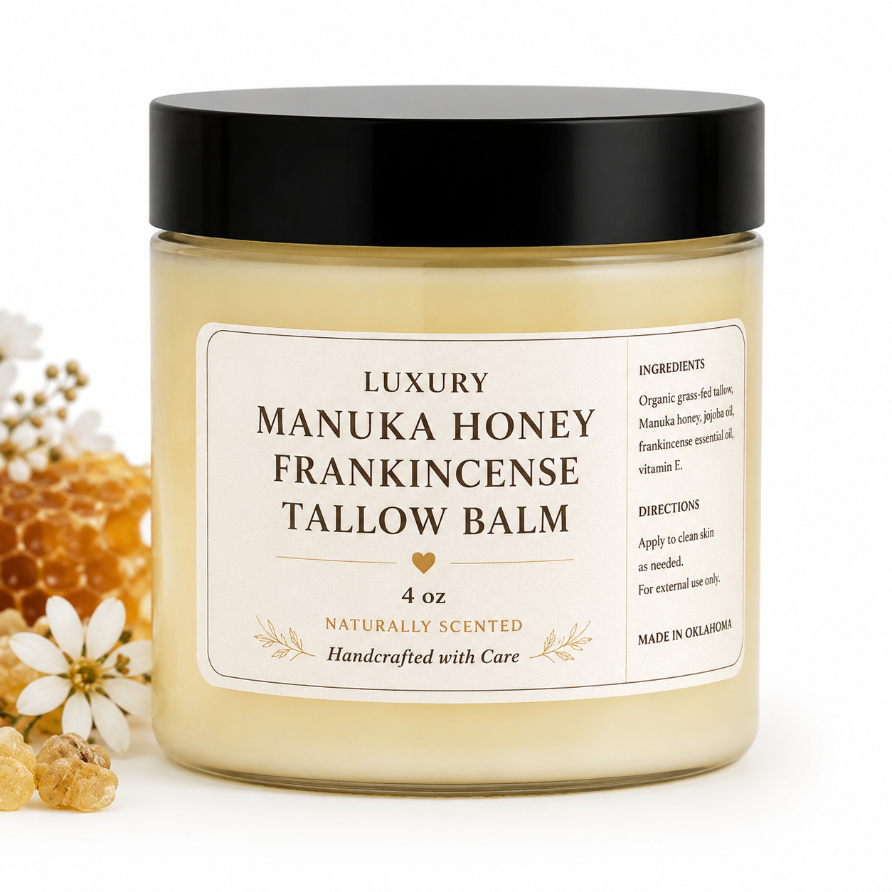 Luxury Manuka Honey Frankincense Tallow Balm Unwhipped