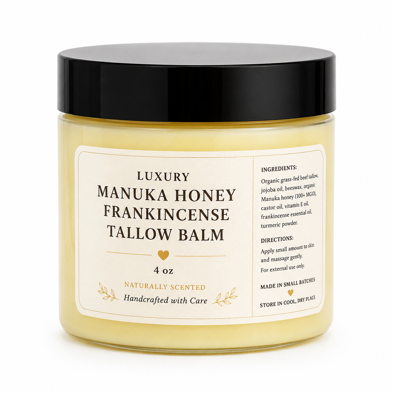 Luxury Manuka Honey Frankincense Tallow Balm Unwhipped