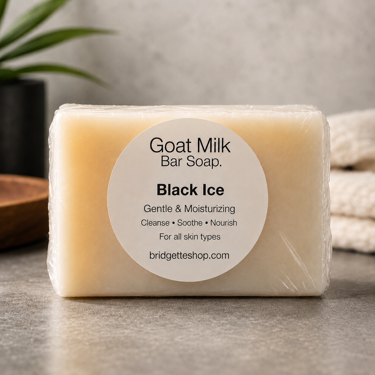 Black Ice Masculine Scented Goat Milk Bar Soap Large 5 oz