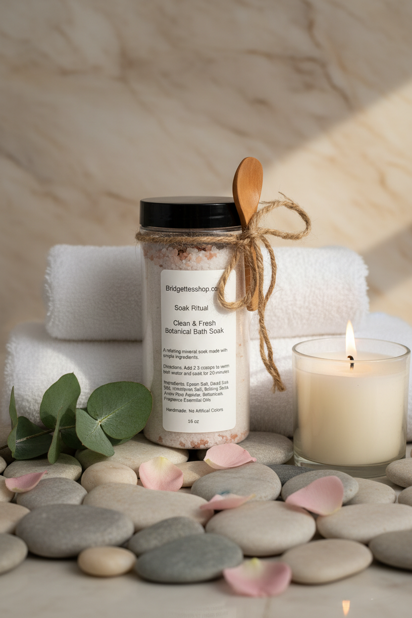 Lavender Eucalyptus Bath Salt Soak Relaxing Mineral  Soak Spa Bath
