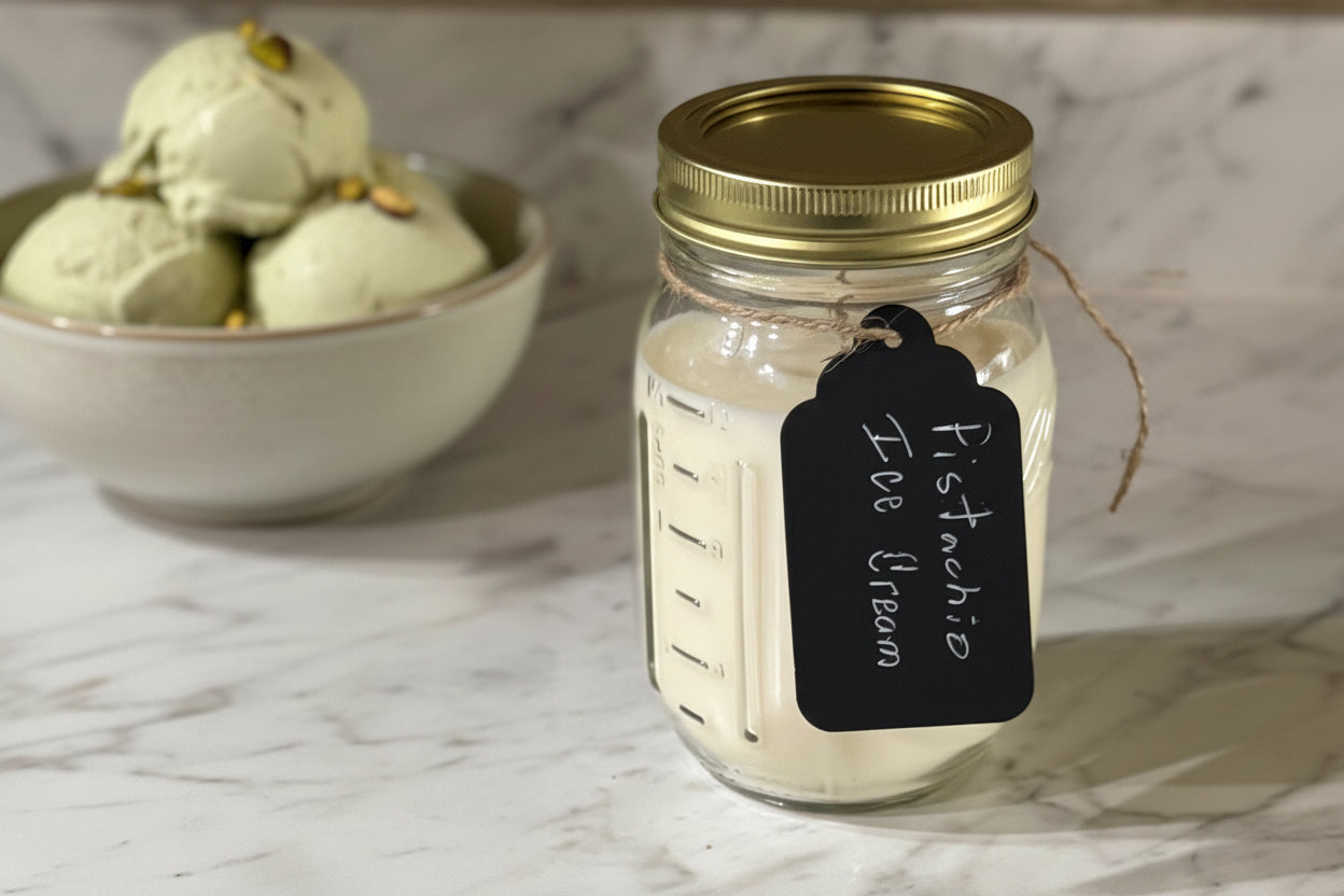 Pistachio Ice Cream Soy Wax Candle 16 oz Jar