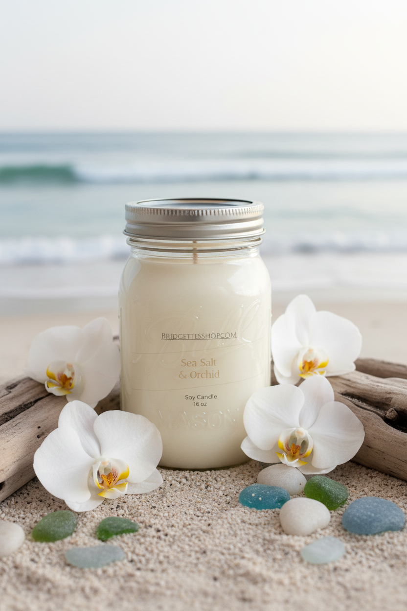 Sea Salt & Orchid 16 Ounce Soy Wax Candles