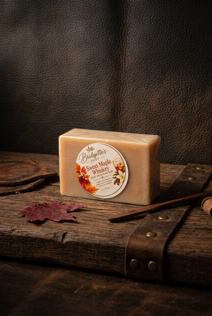 Sweet Maple Whiskey Masculine Scented Goat Milk Bar Soap