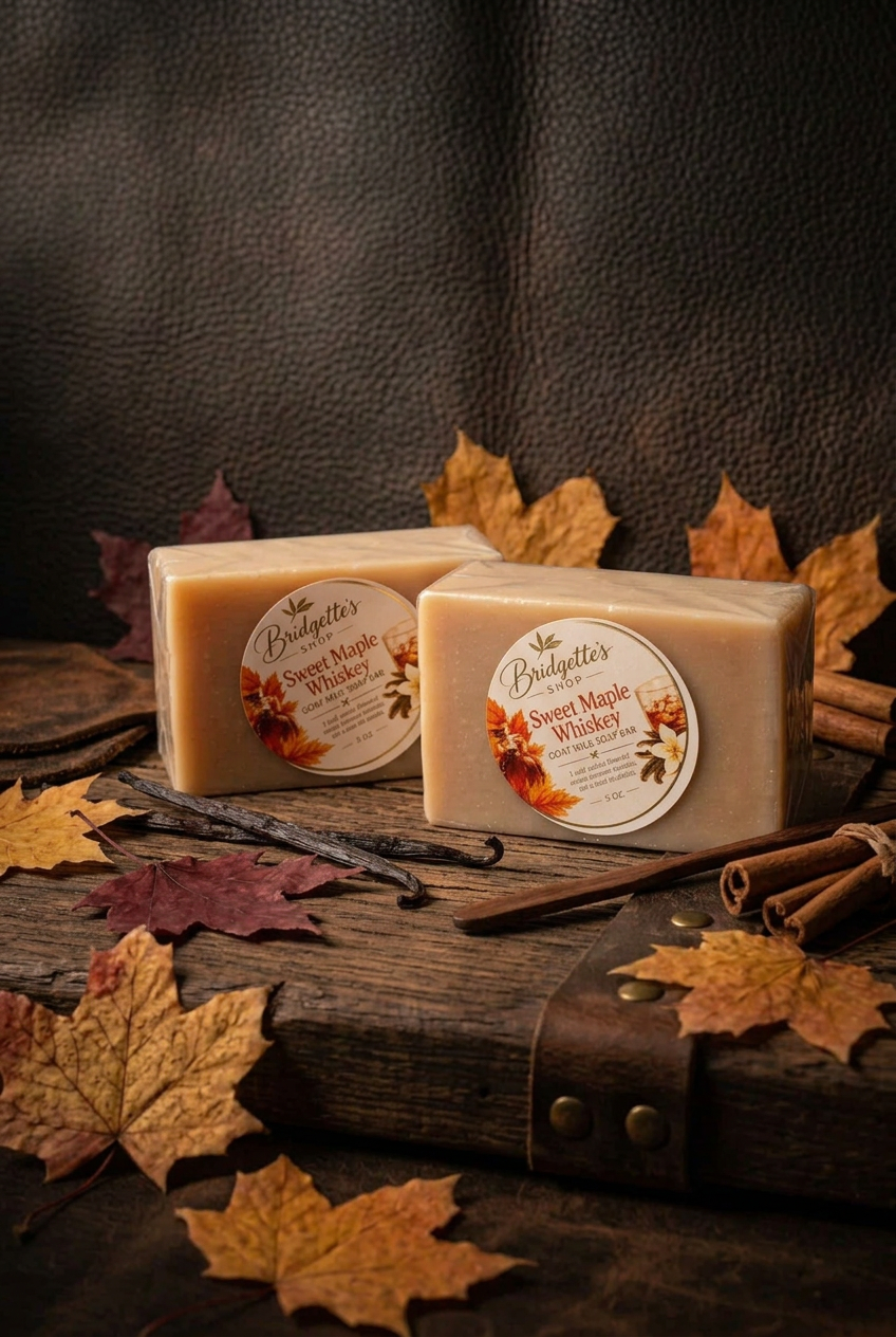 Sweet Maple Whiskey Masculine Scented Goat Milk Bar Soap