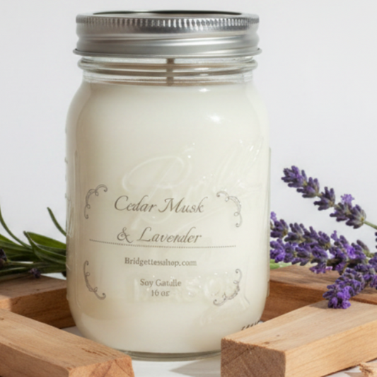 Cedar Musk & Lavender 16 ounce Jar Candle