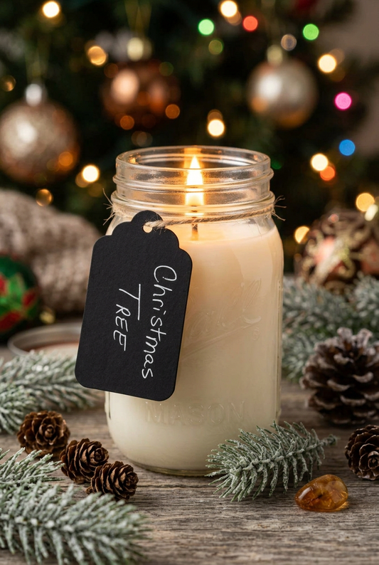 christmas tree soy wax candle