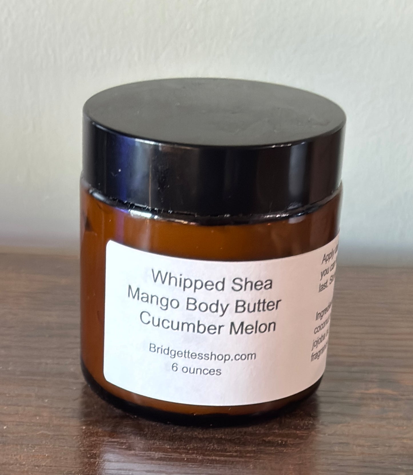 Whipped Shea Mango Body Butter Moisturizer Tallow Free Unscented or Cucumber Melon 6 oz