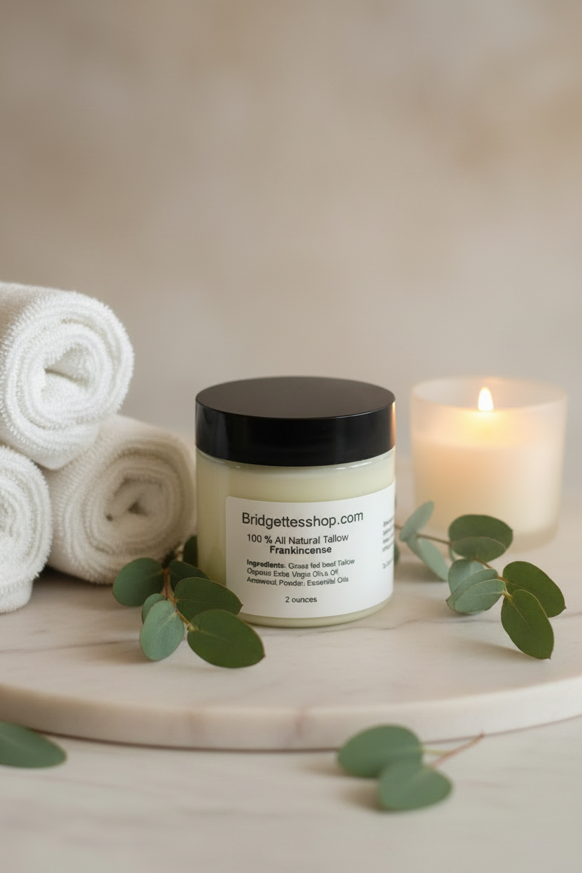 Frankincense Scented *Anti-Aging*  Whipped Grass Fed Tallow Balm Moisturizer Cream