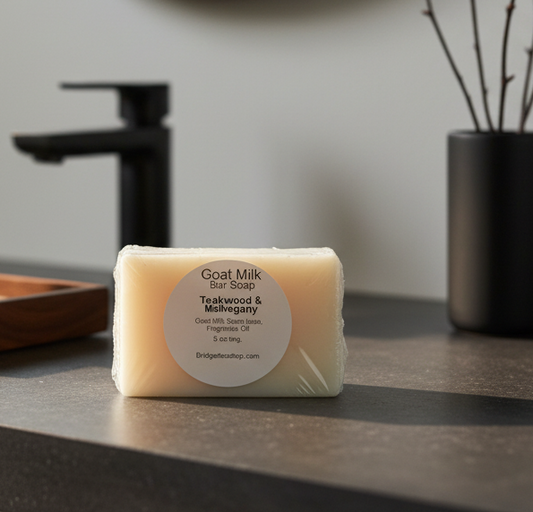 Teakwood and Mahogany Masculine Scented Goat Milk Bar Soap