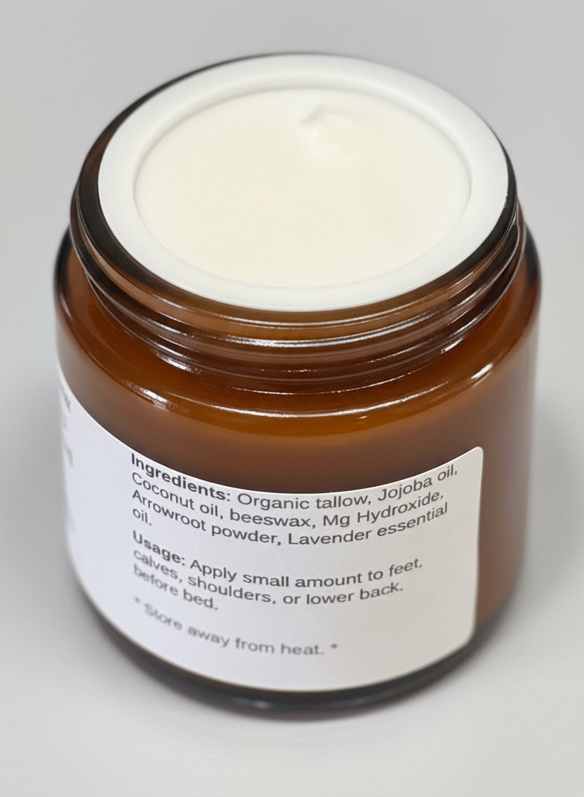 Magnesium Tallow Sleep Balm Lavender Muscle Relief Night Cream