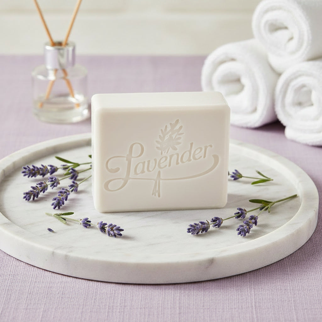 lavender scented triple butter moisturizing soap
