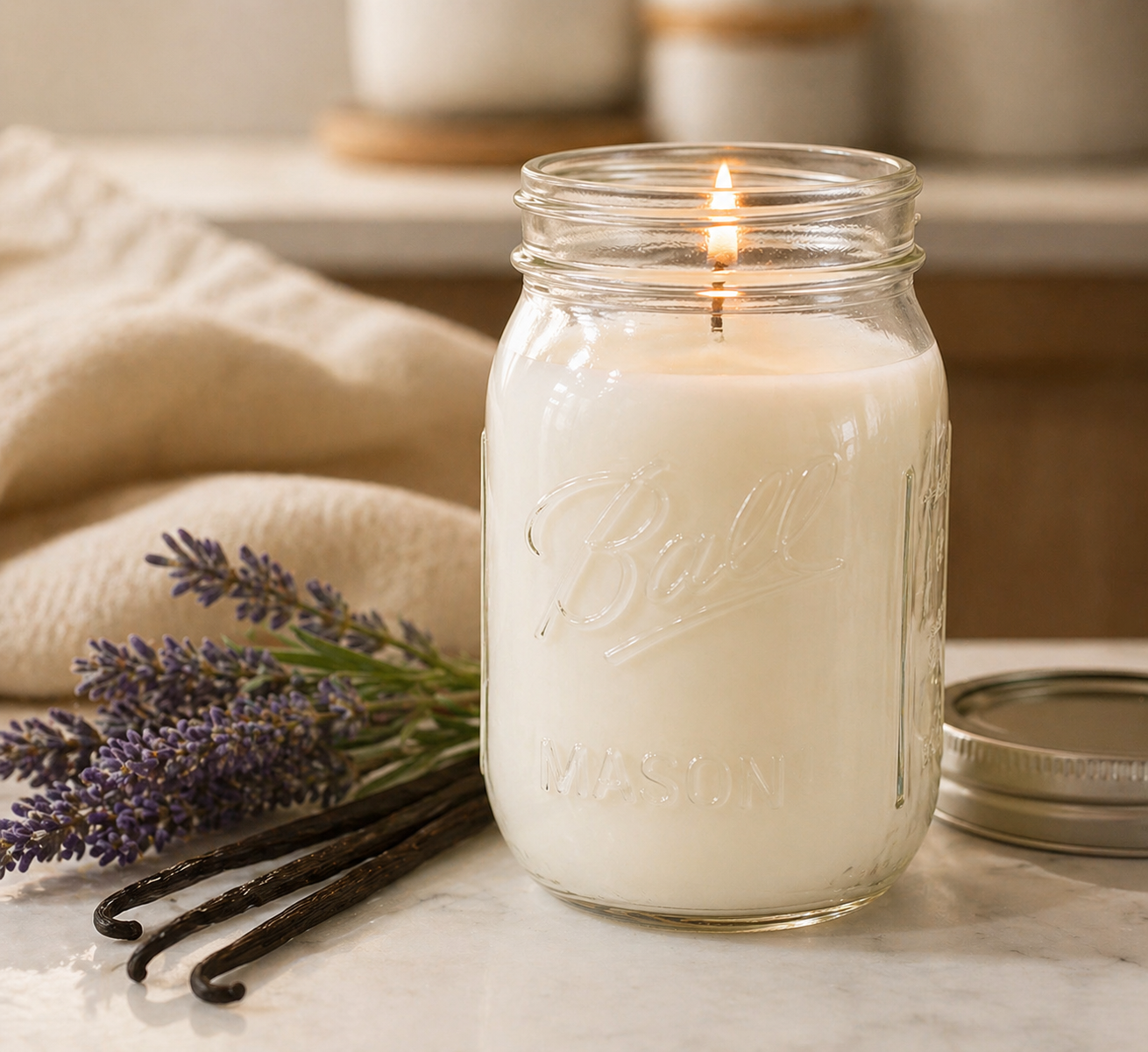Lavender Vanilla Soy Wax Candles