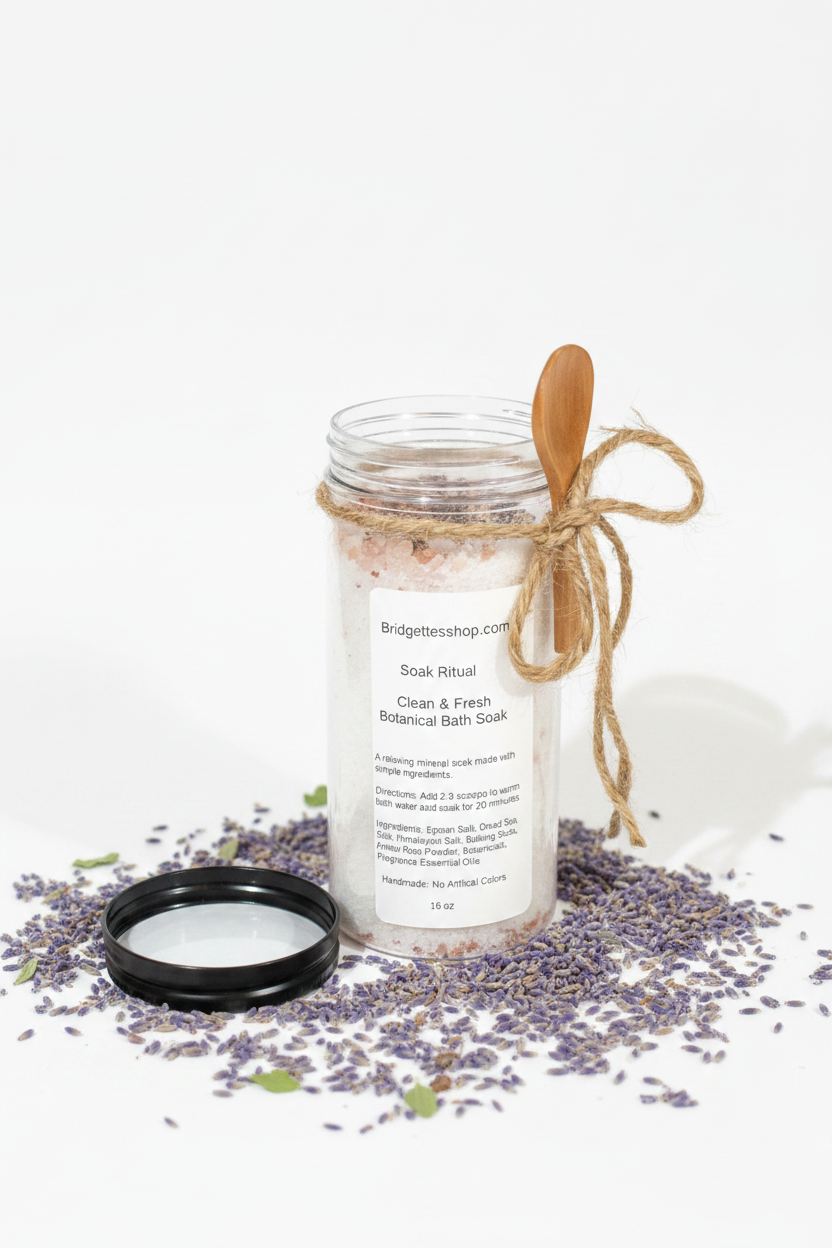 Lavender Eucalyptus Bath Salt Soak Relaxing Mineral  Soak Spa Bath