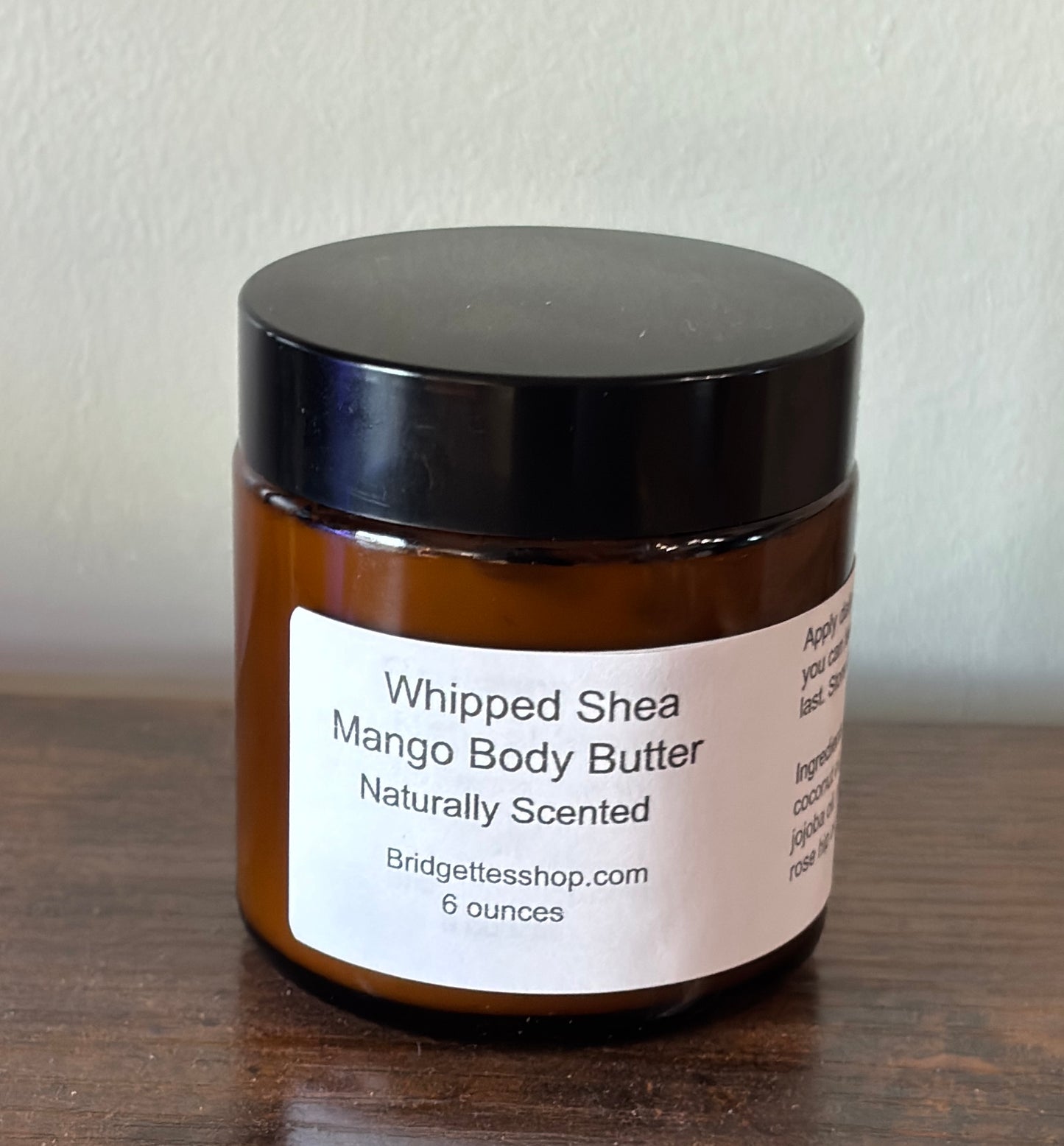 Whipped Shea Mango Body Butter Moisturizer Tallow Free Unscented or Cucumber Melon 6 oz