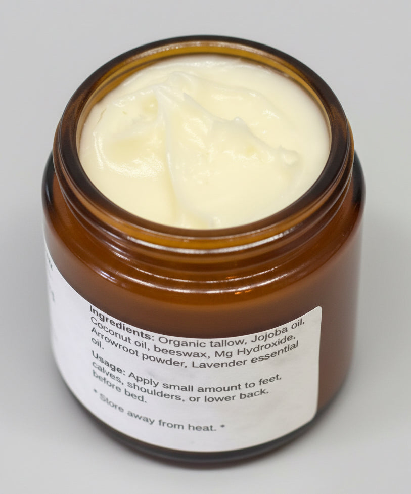 Magnesium Tallow Sleep Balm Lavender Muscle Relief Night Cream