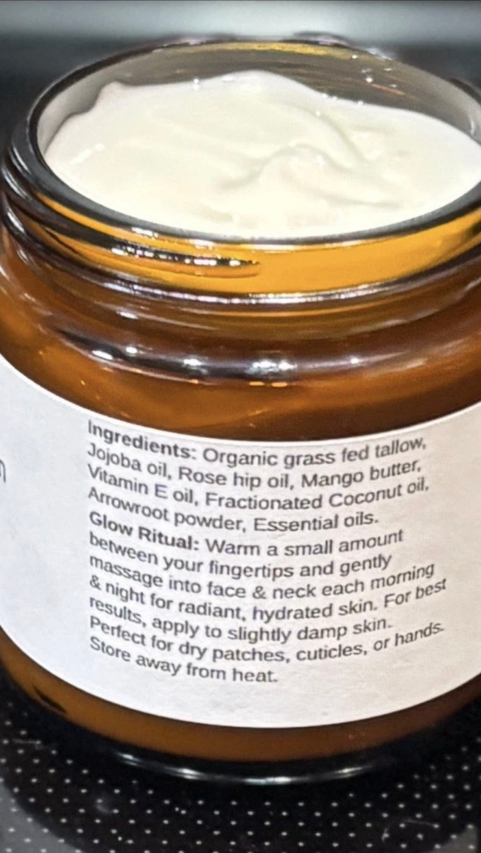 Rose Radiance Whipped
Tallow Face Cream - Grass-Fed Tallow Moisturizer with Rosehip, Jojoba &
Frankincense - Luxury Anti-Aging Facial Balm