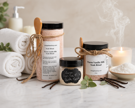 Warm Vanilla Milk Bath Soak | Mineral Milk Bath Salts | Relaxing Soak